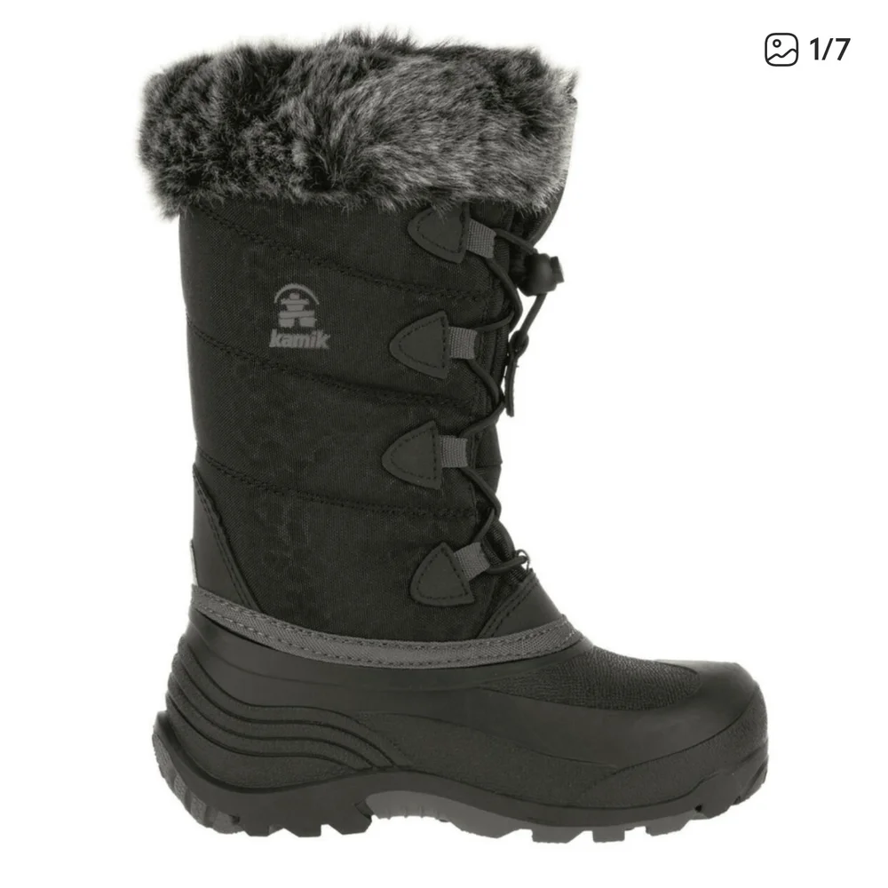 Kamik Girls Black SnowGypsy 3 Snow Boots Size 1